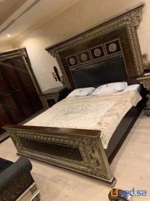 غرفة نوم مستعملة نظيفة جدا وفخامة وصلابة خشب